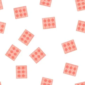 Pattern plastic ice cube tray color icon vector 库存插图