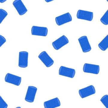 Pattern plastic ice cube tray cartoon vector Stock Illustration