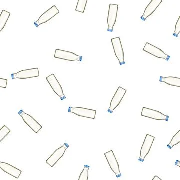 Pattern plastic milk bottle cartoon vector Stock Illustration
