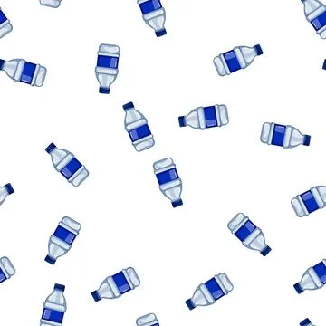 Pattern plastic mineral water bottle cartoon vector Stock Illustration