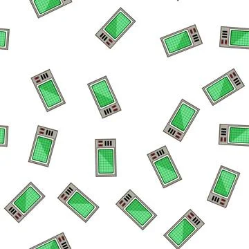 Pattern plastic retro control panel cartoon vector Stock Illustration