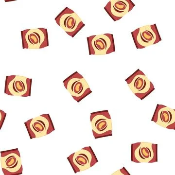 Pattern plastic snack pack cartoon vector 스톡 일러스트