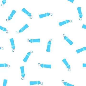Pattern plastic sport drinking bottle cartoon vector Stock Illustration