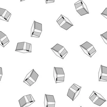 Pattern Plastic storage box keeping household items organized Stock Illustration