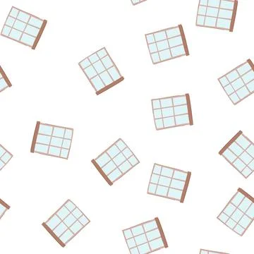 Pattern plastic window frame cartoon vector イラスト素材