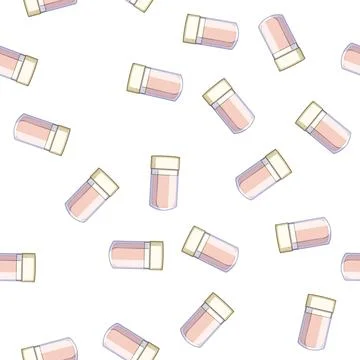 Pattern plasticfree deodorant eco friendly cartoon vector Stock Illustration