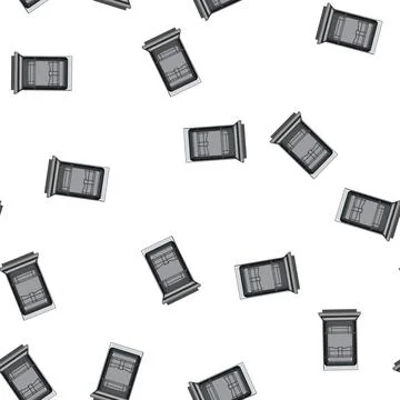 Pattern plate dishwasher kitchen cartoon vector Stock Illustration