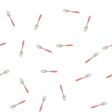 Pattern plate fork cartoon vector Stock Illustration