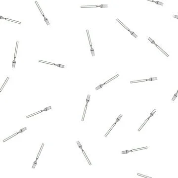Pattern plate fork cartoon vector Stock Illustration