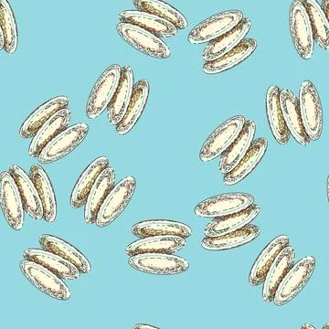 Pattern plate sketch hand drawn Stock Illustration