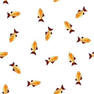 Pattern platy decorative fish cartoon vector Stock Illustration