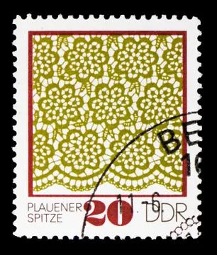 Pattern, Plauener Point serie, circa 1974 Stock Photos