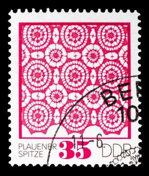 Pattern, Plauener Point serie, circa 1974 Stock Photos