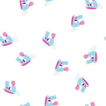 Pattern play bubble gun toy cartoon vector Illustrazione stock