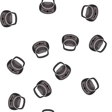 Pattern play cd player cartoon vector Stock Illustration