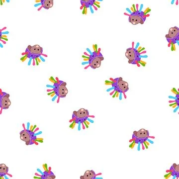 Pattern play educational toy cartoon vector Illustrazione stock