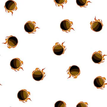 Pattern play fire game button cartoon vector イラスト素材