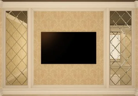 Pattern Play Infusing Interior Spaces with Dynamic Background Designs Stock-Illustration