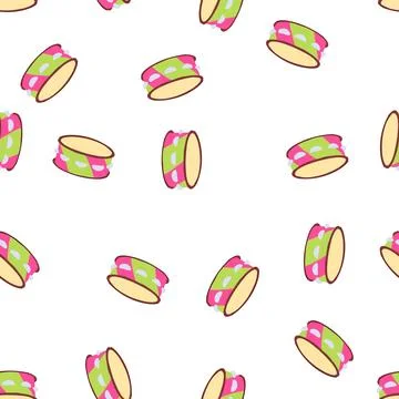 Pattern play tambourine cartoon vector Stock Illustration