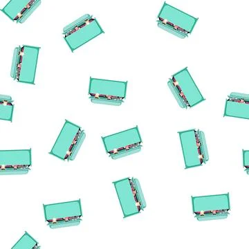 Pattern play toy box cartoon vector Stock Illustration