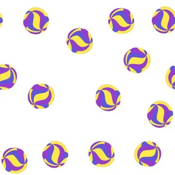 Pattern play volleyball ball cartoon vector イラスト素材