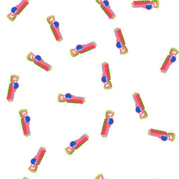 Pattern play water gun cartoon vector Stock Illustration