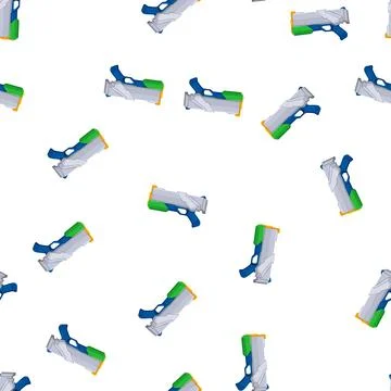 Pattern play water gun toy cartoon vector Illustrazione stock