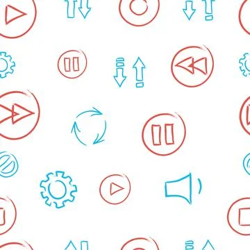 Pattern player icons. Vector illustration. Illustrazione stock