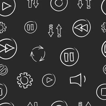 Pattern player icons. Vector illustration. 스톡 일러스트