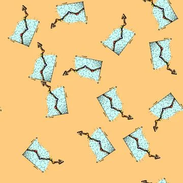 Pattern plot graph sketch hand drawn 库存插图