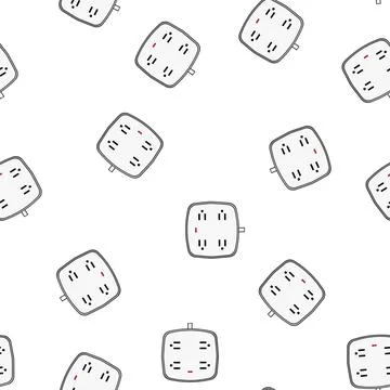Pattern plug power strip smart cartoon vector イラスト素材