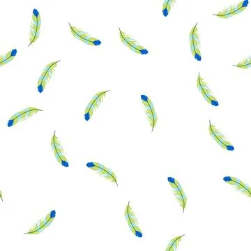 Pattern plumage feather exotic bird cartoon vector Stock Illustration