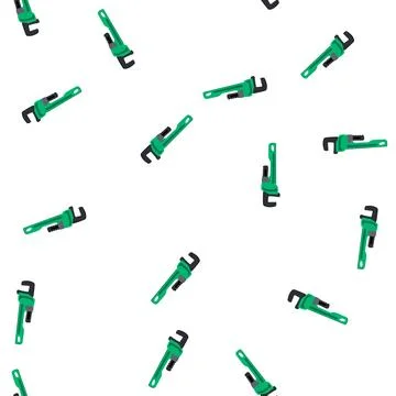 Pattern plumber pipe wrench cartoon vector Stock Illustration