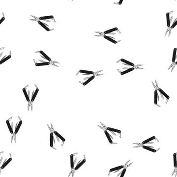 Pattern pocket knife tool cartoon vector Stock Illustration