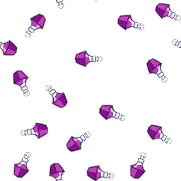 Pattern Poison potion bottle with skull stopper symbol Stock Illustration