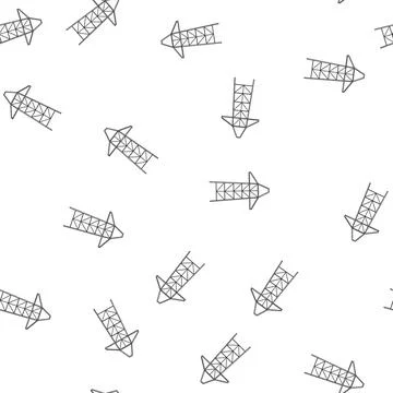 Pattern pole electric pylon cartoon vector 스톡 일러스트