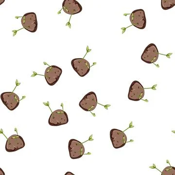 Pattern pollinators grass seed bomb cartoon vector Stockillustratie