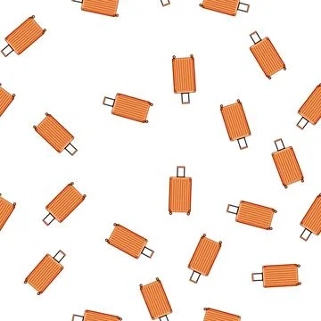 Pattern polycarbonate hard shell suitcase cartoon vector イラスト素材