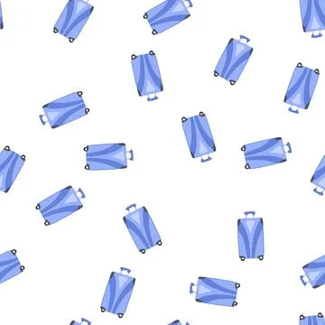 Pattern polycarbonate hard shell suitcase cartoon vector Stockillustratie