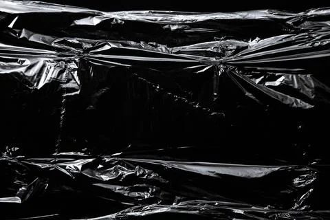 Pattern of the polyethylene wrap on black background Stock Photos
