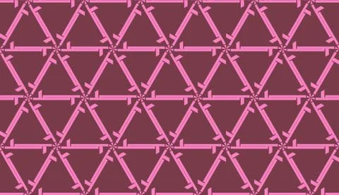 Pattern with polygonal geometric elements. Vector Seamless illustration. Temp Illustrazione stock