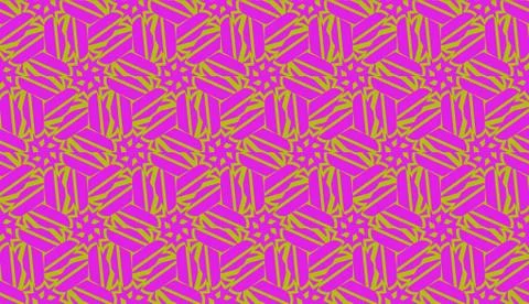 Pattern with polygonal geometric elements. Vector Seamless illustration. Temp Illustrazione stock
