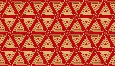 Pattern with polygonal geometric elements. Vector Seamless illustration. Temp Stock Illustration