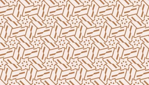 Pattern with polygonal geometric elements. Vector Seamless illustration. Temp Stock Illustration