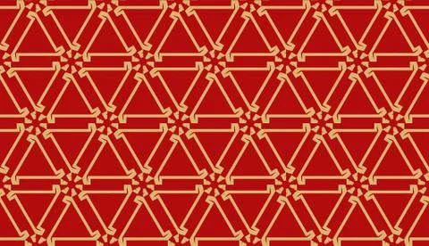 Pattern with polygonal geometric elements. Vector Seamless illustration. Temp Stock Illustration