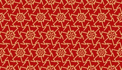 Pattern with polygonal geometric elements. Vector Seamless illustration. Temp イラスト素材
