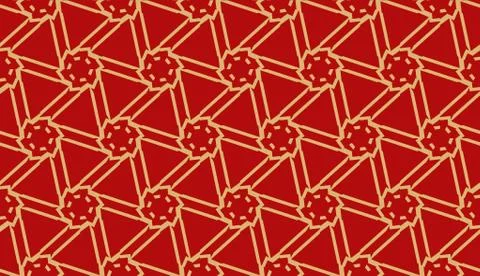 Pattern with polygonal geometric elements. Vector Seamless illustration. Temp 스톡 일러스트