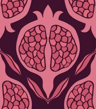 Pattern with pomegranate for textile. Illustrazione stock