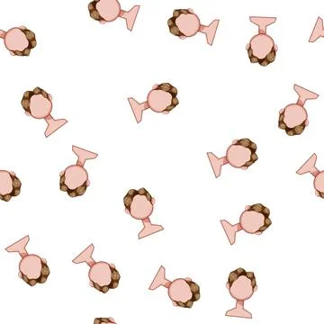 Pattern pompadour hairstyles for kid boy cartoon vector Ilustração Stock