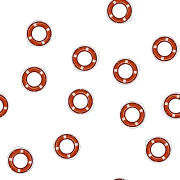 Pattern pool lifebuoy cartoon vector Stockillustratie